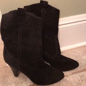 Dark Brown Suede Boots